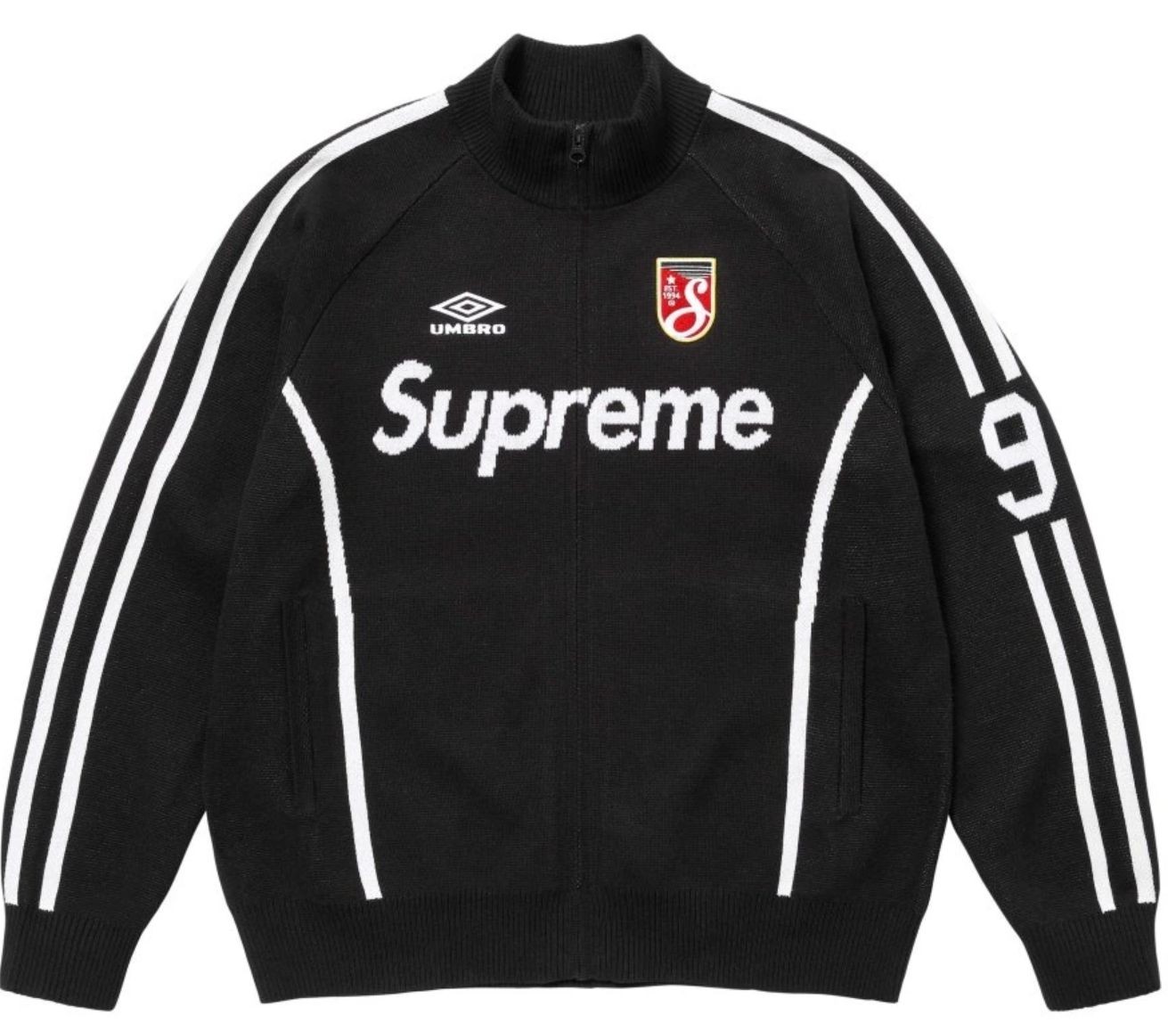 Supreme Umbro Zip Up Sweater Black
